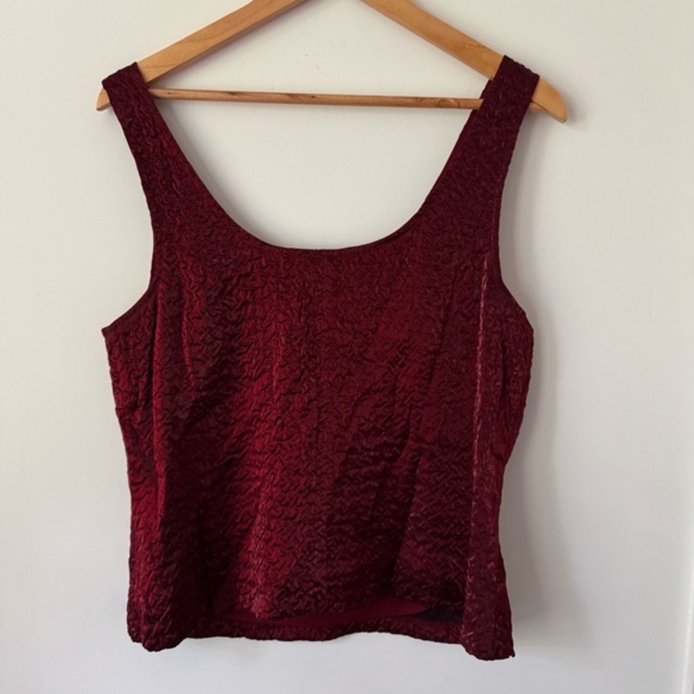 Whimsigoth Red Tank Top Womens L Shimmer Y2K Vampire Goth Witchy 90s Maroon Boho - Picture 5 of 7
